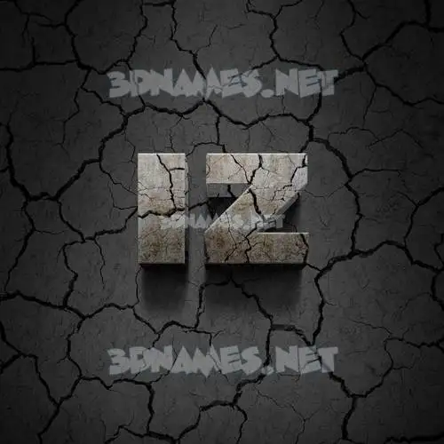 iz in Cracked Stone style - 3D name wallpaper iz in Cracked Stone style - 3D name wallpaper