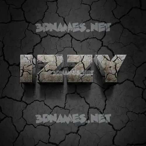 izzy in Cracked Stone style - 3D name wallpaper izzy in Cracked Stone style - 3D name wallpaper