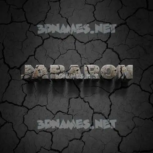 jabaron in Cracked Stone style - 3D name wallpaper