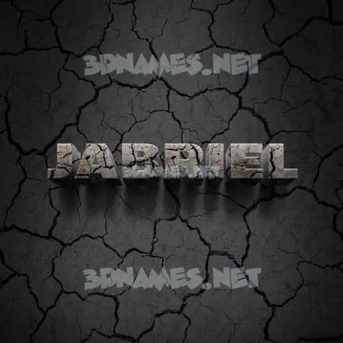 jabriel in Cracked Stone style - 3D name wallpaper