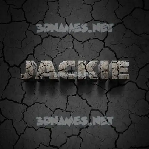 jackie in Cracked Stone style - 3D name wallpaper