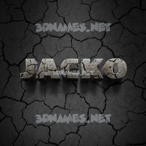 jacko in Cracked Stone style - 3D name wallpaper jacko in Cracked Stone style - 3D name wallpaper