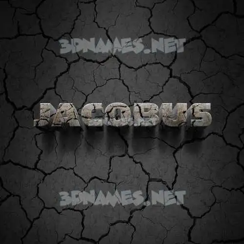 jacobus in Cracked Stone style - 3D name wallpaper