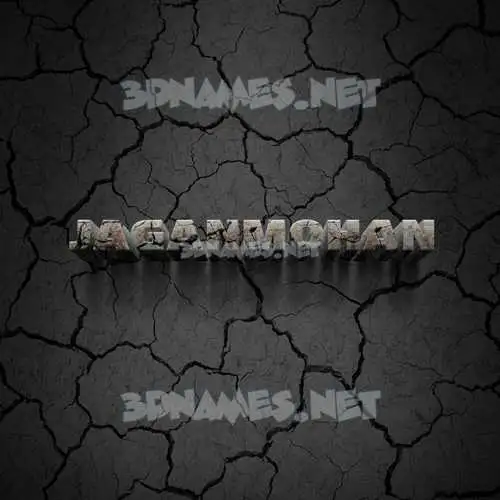 jaganmohan in Cracked Stone style - 3D name wallpaper