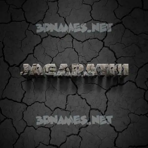 jagapathi in Cracked Stone style - 3D name wallpaper