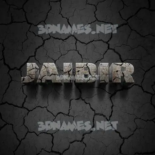 jaibir in Cracked Stone style - 3D name wallpaper