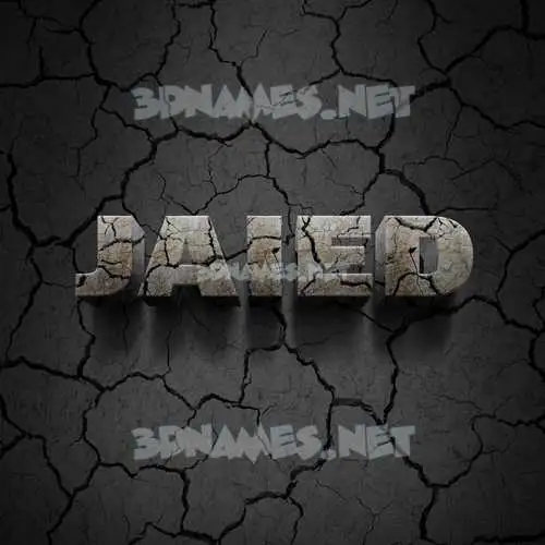 jaied in Cracked Stone style - 3D name wallpaper jaied in Cracked Stone style - 3D name wallpaper