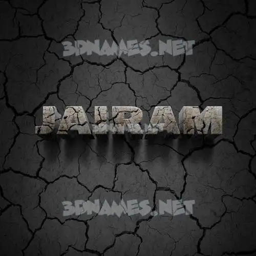 jairam in Cracked Stone style - 3D name wallpaper