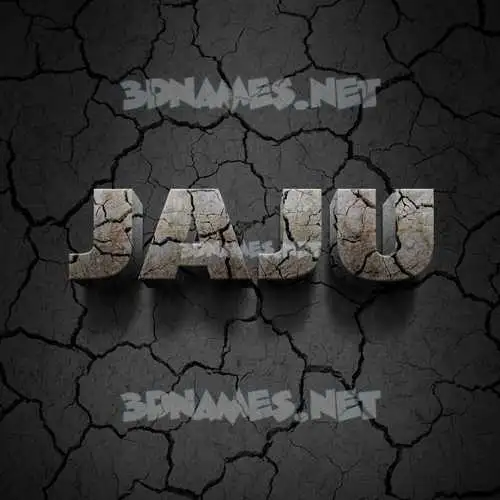 jaju in Cracked Stone style - 3D name wallpaper