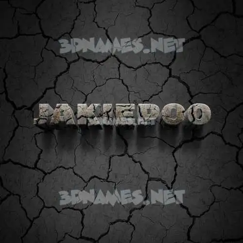 jakiepoo in Cracked Stone style - 3D name wallpaper