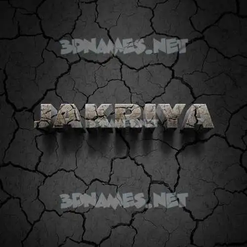 jakriya in Cracked Stone style - 3D name wallpaper