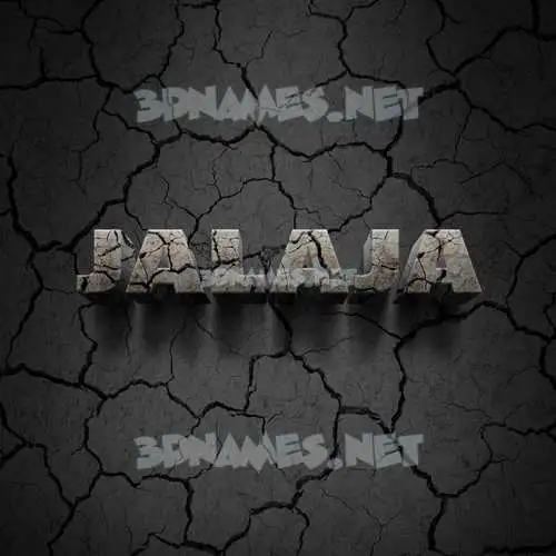 jalaja in Cracked Stone style - 3D name wallpaper
