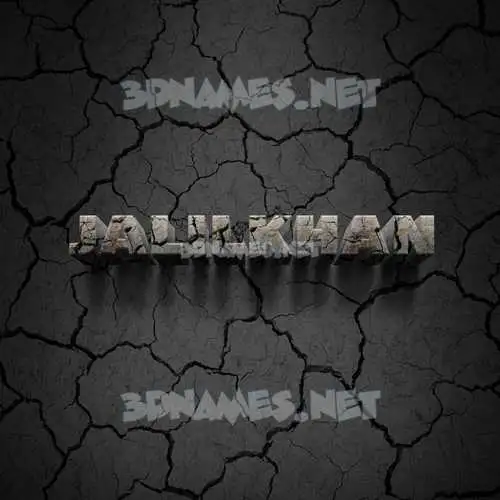 jalilkhan in Cracked Stone style - 3D name wallpaper