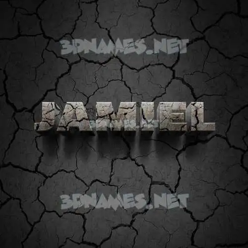 jamiel in Cracked Stone style - 3D name wallpaper