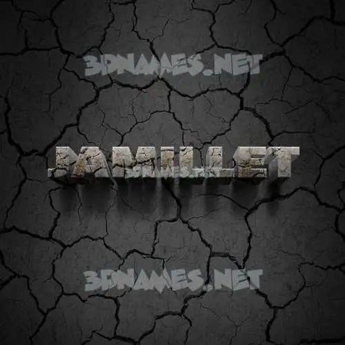 jamillet in Cracked Stone style - 3D name wallpaper
