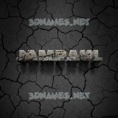 jampaul in Cracked Stone style - 3D name wallpaper