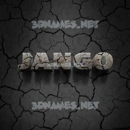 jango in Cracked Stone style - 3D name wallpaper