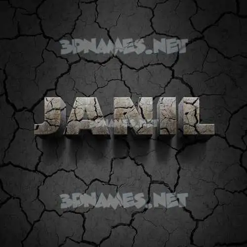 janil in Cracked Stone style - 3D name wallpaper