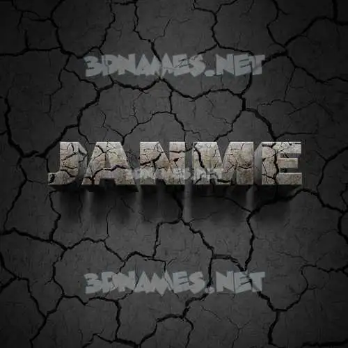 janme in Cracked Stone style - 3D name wallpaper