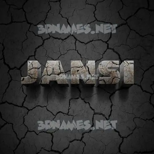 jansi in Cracked Stone style - 3D name wallpaper jansi in Cracked Stone style - 3D name wallpaper