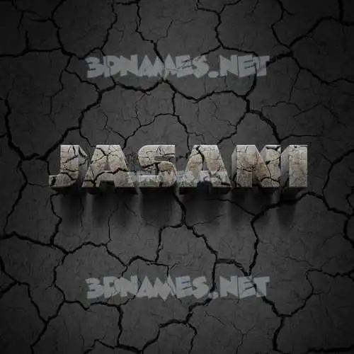 jasani in Cracked Stone style - 3D name wallpaper