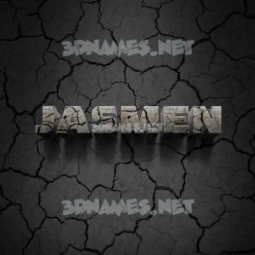 jasmen in Cracked Stone style - 3D name wallpaper