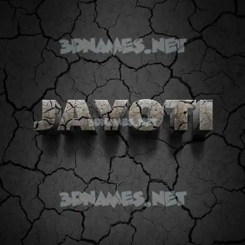 jayoti in Cracked Stone style - 3D name wallpaper