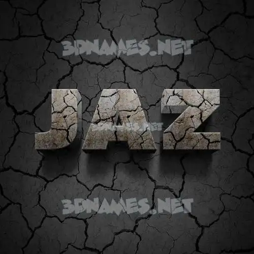 jaz in Cracked Stone style - 3D name wallpaper jaz in Cracked Stone style - 3D name wallpaper