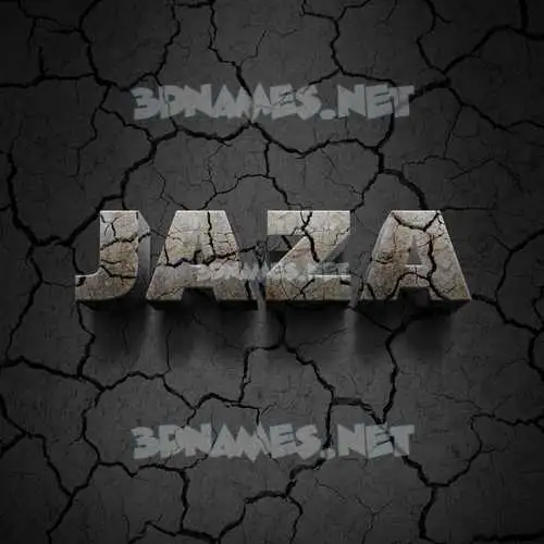 jaza in Cracked Stone style - 3D name wallpaper