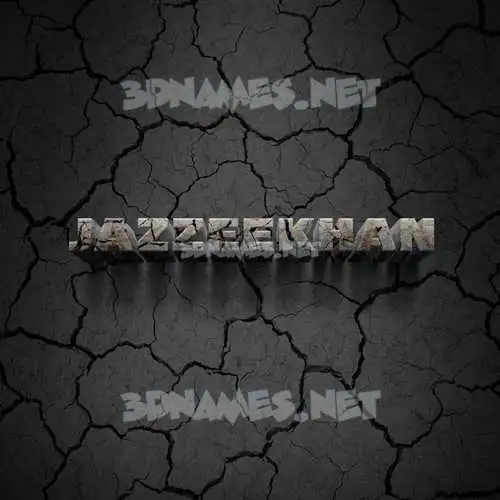 jazzeekhan in Cracked Stone style - 3D name wallpaper