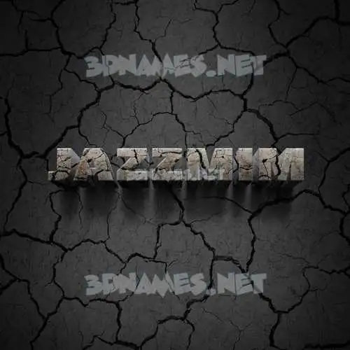 jazzmim in Cracked Stone style - 3D name wallpaper