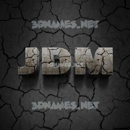 jdm in Cracked Stone style - 3D name wallpaper jdm in Cracked Stone style - 3D name wallpaper