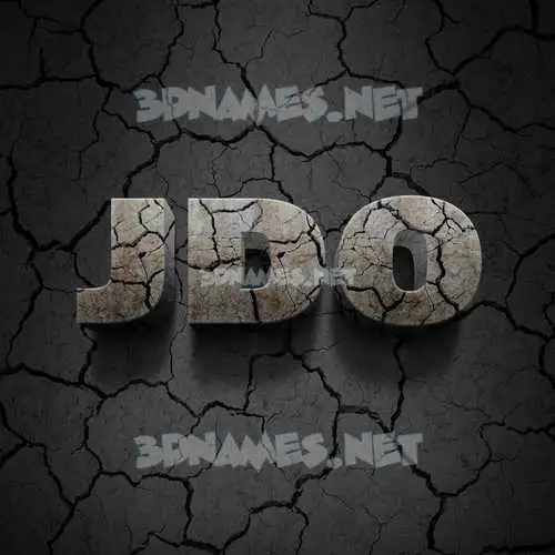 jdo in Cracked Stone style - 3D name wallpaper jdo in Cracked Stone style - 3D name wallpaper