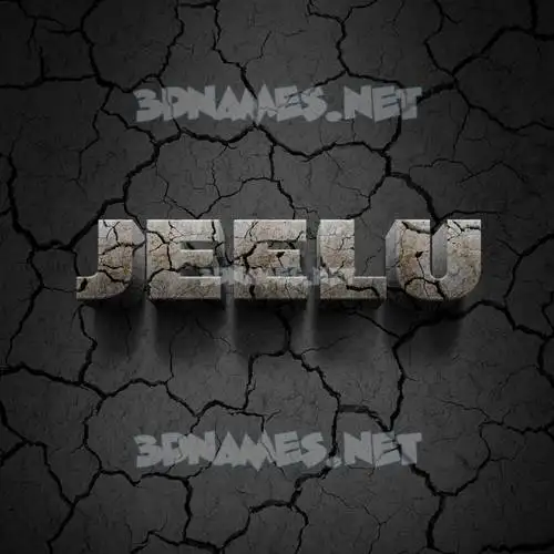 jeelu in Cracked Stone style - 3D name wallpaper