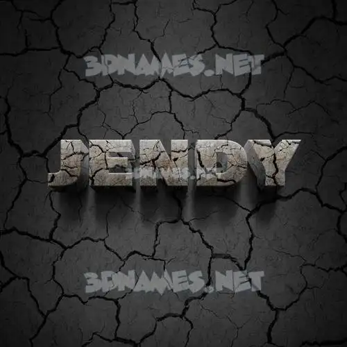 jendy in Cracked Stone style - 3D name wallpaper jendy in Cracked Stone style - 3D name wallpaper