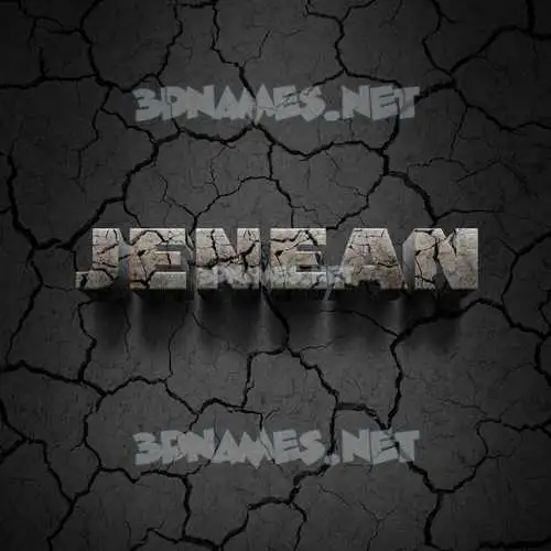 jenean in Cracked Stone style - 3D name wallpaper jenean in Cracked Stone style - 3D name wallpaper