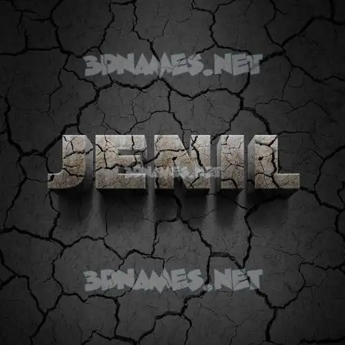 jenil in Cracked Stone style - 3D name wallpaper jenil in Cracked Stone style - 3D name wallpaper