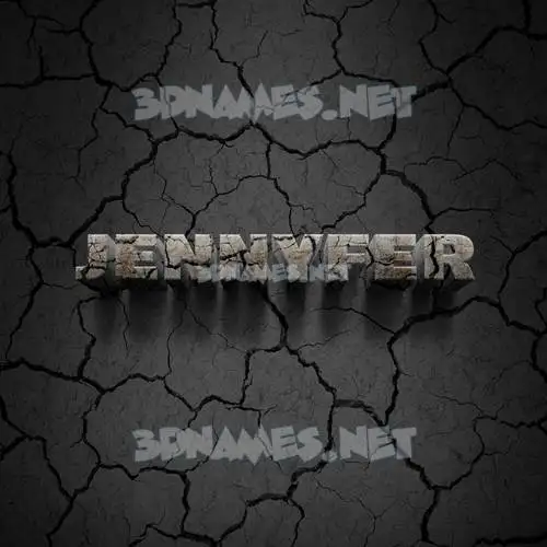 jennyfer in Cracked Stone style - 3D name wallpaper jennyfer in Cracked Stone style - 3D name wallpaper