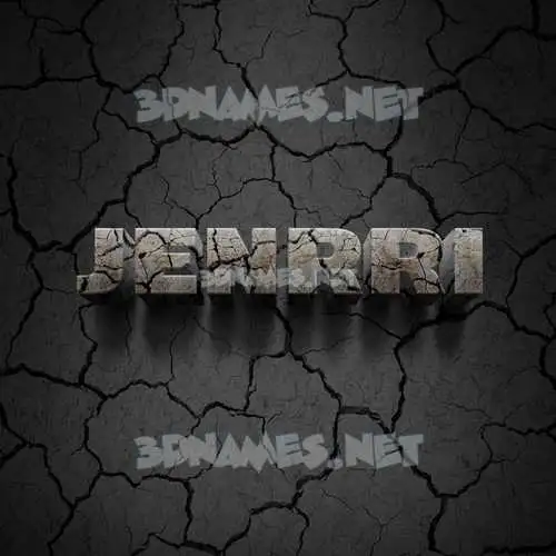 jenrri in Cracked Stone style - 3D name wallpaper jenrri in Cracked Stone style - 3D name wallpaper