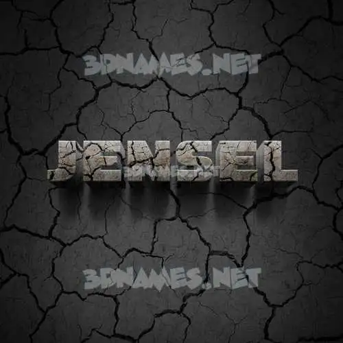 jensel in Cracked Stone style - 3D name wallpaper