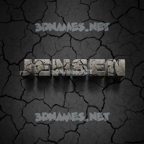 jensen in Cracked Stone style - 3D name wallpaper