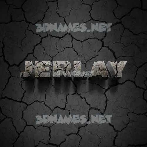 jerlay in Cracked Stone style - 3D name wallpaper