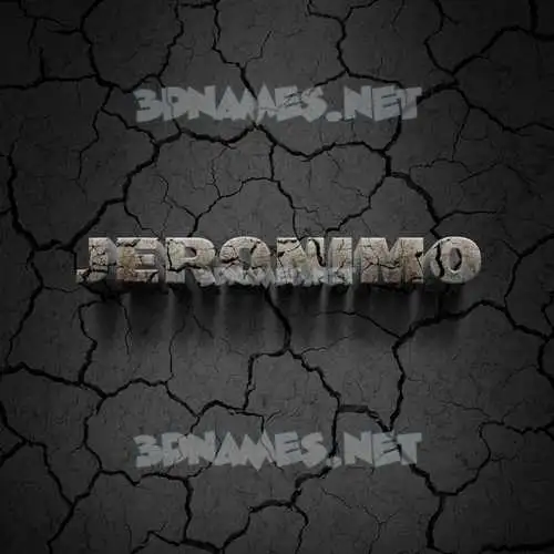 jeronimo in Cracked Stone style - 3D name wallpaper jeronimo in Cracked Stone style - 3D name wallpaper