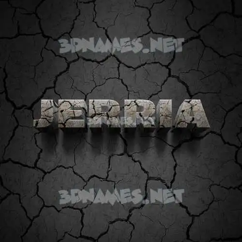 jerria in Cracked Stone style - 3D name wallpaper jerria in Cracked Stone style - 3D name wallpaper