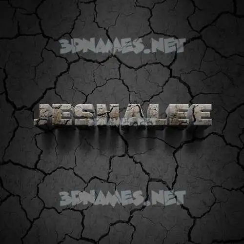 jeshalee in Cracked Stone style - 3D name wallpaper