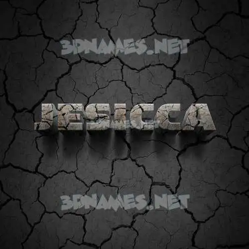 jesicca in Cracked Stone style - 3D name wallpaper