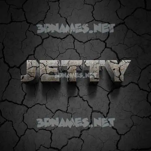 jetty in Cracked Stone style - 3D name wallpaper jetty in Cracked Stone style - 3D name wallpaper