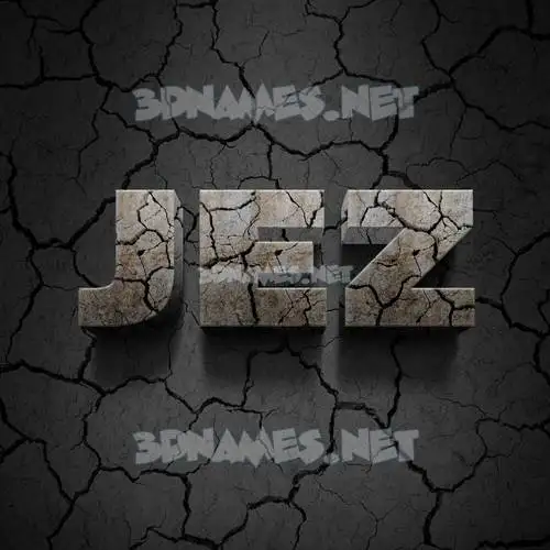 jez in Cracked Stone style - 3D name wallpaper jez in Cracked Stone style - 3D name wallpaper
