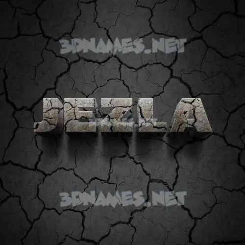 jezla in Cracked Stone style - 3D name wallpaper