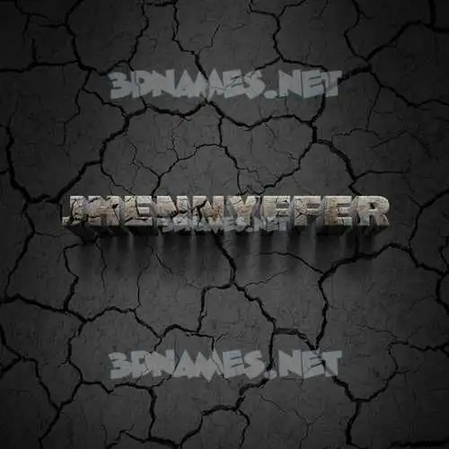 jhennyffer in Cracked Stone style - 3D name wallpaper jhennyffer in Cracked Stone style - 3D name wallpaper